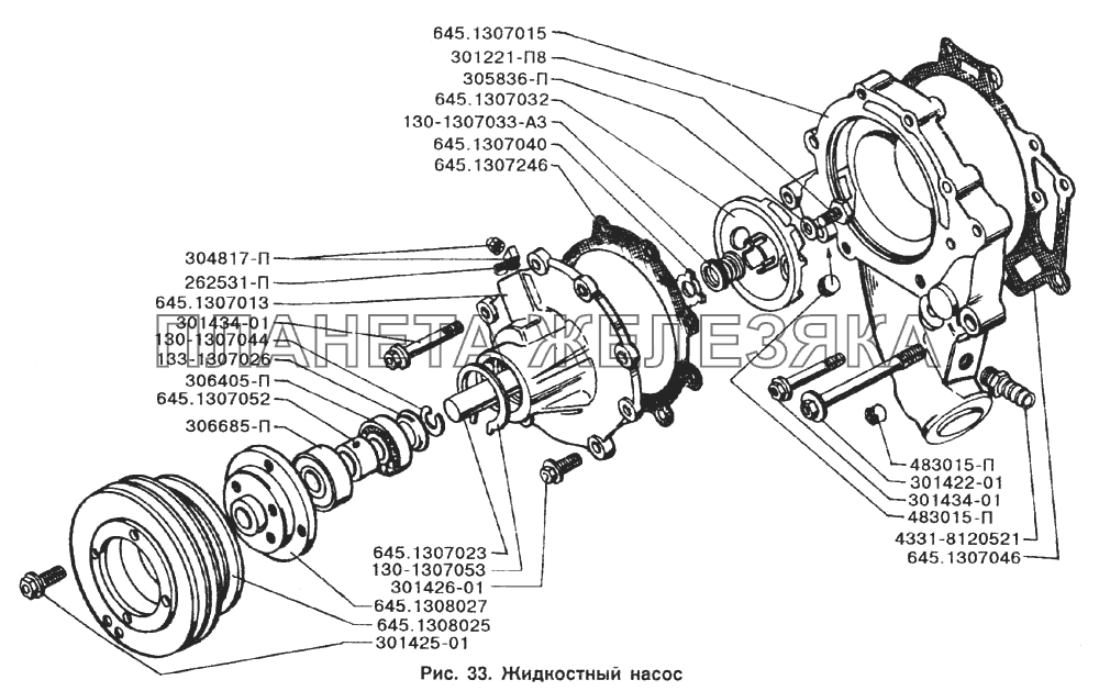 Жидкостный насос ЗИЛ-433100